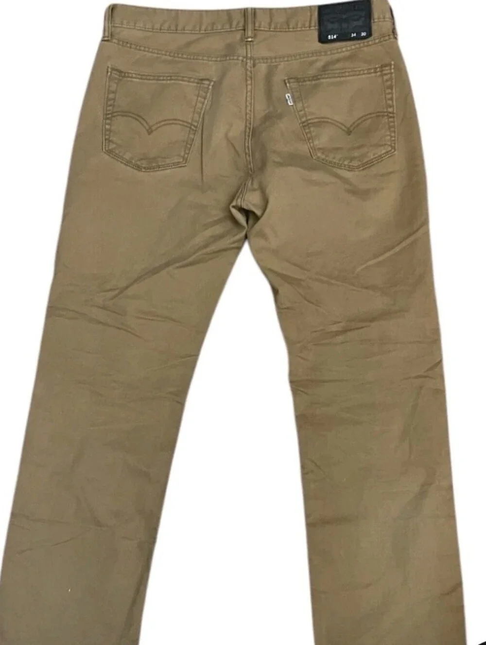 Levi's Men's Straight Jean Pants in Khaki Green 100% Cotton 33×32